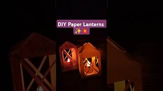 Easiest Paper Lanterns🏮🎇 diy shorts shortvideo craft youtubeshorts youtube diwali tutorial [upl. by Llertak]