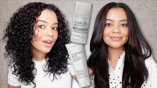 NEW Olaplex Products on Curly amp Straight Hair 😱 Olaplex 5 LeaveIn amp Olaplex 10 Curl Defining Gel [upl. by Crescentia]