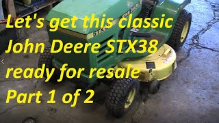 Getting this classic John Deere STX38 ready for resale Part 1 of 2 [upl. by Nolly]