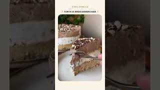 TORTA SA KREM BANANICAMA ✨ food cake recipe [upl. by Annuahsal]