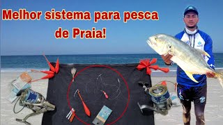 O MELHOR CHICOTE DO MUNDO PARA PESCA DE PRAIA Pega tudo O PEIXE GRANDE não resiste [upl. by Blynn]