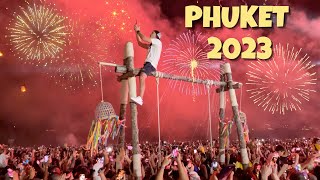 【🇹🇭 4K】Phuket 2023 Patong Beach New Year’s Eve Сelebrating [upl. by Eisdnil481]