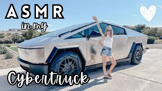 ASMR IN MY TESLA CYBERTRUCK 🖤 WHISPER RAMBLE [upl. by Oelc]