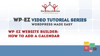 WPEZ Website Builder Calendar  How to Add a Calendar [upl. by Tressia]