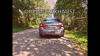 Infiniti Q50 20t Sport Muffer  axle back  exhaust  B0100Q50WM version [upl. by Yrekaz]