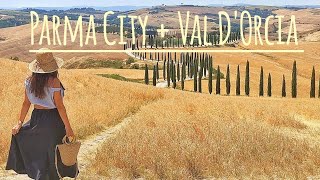 Val DOrcia Vlog 🇮🇹  Tuscany  Quick Trip to Parma City 4K June 2022 [upl. by Einnahpets]