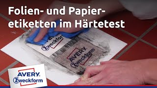 Avery Zweckform wetterfeste Folien Etiketten im Härtetest [upl. by Arualana]