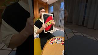 They didnt expect the GIANT UNO CARD😁🤩Subscribe to me❤️ [upl. by Metabel]