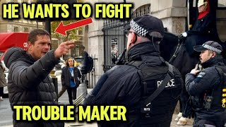 POLICE SAYS LEAVE NOW TROUBLE MAKER WANTS TO FIGHT THE ARMED POLICE OFFICERS [upl. by Nylrebma383]