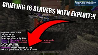 Minecraft Griefing  GRIEFING 16 SERVERS W OP Episode 22 [upl. by Ylak281]