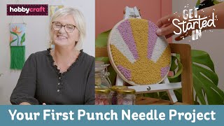 Punch Needle Beginner’s Project Tutorial  Get Started in Punch Needle  Hobbycraft [upl. by Edelsten]