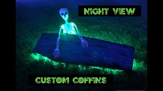 Halloween Coffins Night View [upl. by Hayikaz]