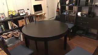 IKEA Bjursta Circular Expandable Table [upl. by Lleksah709]