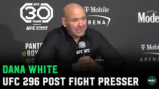 Dana White quotColby Covington looked slow and oldquot Strickland Brawl  UFC 296 Post Fight Presser [upl. by Yecrad]