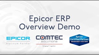 Epicor ERP Software Demo [upl. by Haimes]