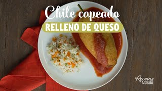 Chile capeado relleno de queso [upl. by Kado]