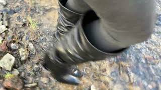 Zara High Heeled Leather Boots over The Knee in The Creek and Mud IV [upl. by Llertrac]