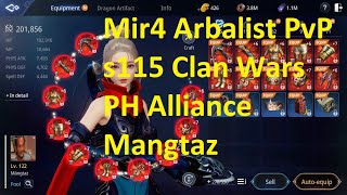 Mir4 Arbalist PvP montage Server 115 clan war Arbalist 1v1 gameplay PH Alliance [upl. by Barclay]