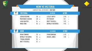 Cricket Australia  National Indigenous Cricket Champs  Men  Rnd5  NSW v Victoria [upl. by Lerud]