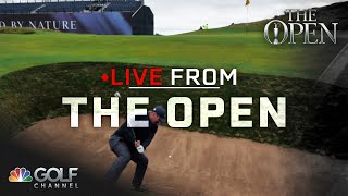 Johnson Wagner ALMOST holes out from Postage Stamp bunker  Live From The Open  Golf Channel [upl. by Mosira]