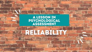 Psychological Assessment Lesson Reliability [upl. by Brightman525]