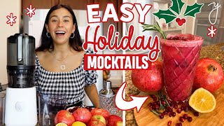 HOLIDAY MOCKTAILS  Easy NonAlcoholic Drinks [upl. by Joelle338]