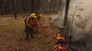 Weary Oregon firefighters battling more than 30 large blazes [upl. by Rombert]