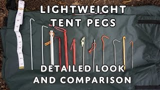 LightWeight amp Ultralight Tent Pegs  Aluminium Titanium Carbon Core  Detailed Look [upl. by Nna]