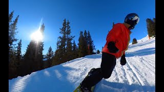 Flims Laax Talabfahrt mit dem Snowboard von Nagens nach Flims [upl. by Nojel]