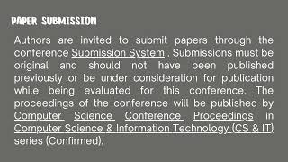 Call For Papers  CTCM 2024  Sydney Australia [upl. by Seve418]