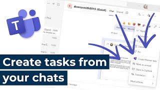 Microsoft Teams  Create tasks from chat messages [upl. by Leta74]