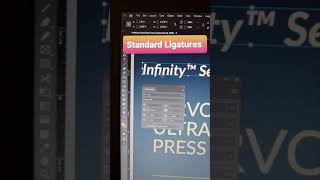 How to use Font Ligatures in InDesign Illustrator and Photoshop shorts [upl. by Yruy]