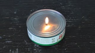 Emergency Tuna Can Oil Lamp [upl. by Lotsirhc]