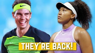 Rafa Nadal amp Naomi Osaka reveal COMEBACK plans for 2024 [upl. by Evelunn]