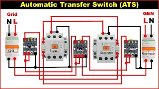 Automatic Changeover Switch Connection  Automatic Transfer Switch  ATS With Circuit Diagram [upl. by Aicnom]