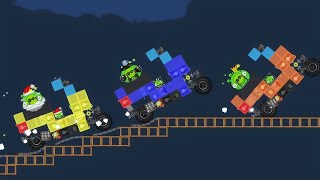 Scooter race and crashes on an obstacle course  Bad Piggies [upl. by Casta265]