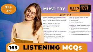 40 MCQ  Listening MCQs Practice Test to Score 9 Band  IELS listening MCQ practice with answers [upl. by Kondon]