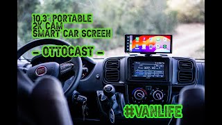 Ottocast Portable Apple CarPlay amp Android Auto Car Display Screen 10 inch [upl. by Crabb994]