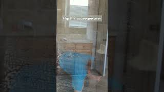 Clean Your Glass Shower Door in Seconds cleaningtips cleaningpro bathroomcleaning [upl. by Westleigh354]