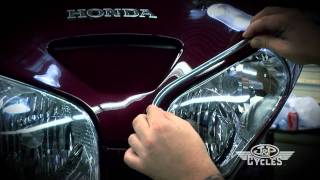 Install Chrome Headlight Trim by Kuryakyn • Honda Goldwing • JPCYCLESCOM [upl. by Nnylsoj]