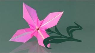 Uma flor de papel Como fazer origami [upl. by Nasia]