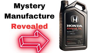 Who Makes Honda Oil The Mystery Manufacture Revealed [upl. by Suellen]