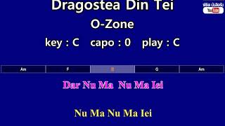 Dragostea Din Tei  OZone Karaoke amp Easy Guitar Chords Key  C [upl. by Marisa]