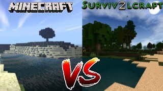 Minecraft PE Ultra Shaders VS SurvivalCraft 2 Shaders Side By Side Comparison [upl. by Tansy]