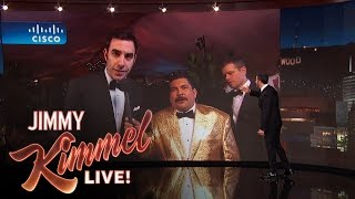 Sacha Baron Cohen and the Idiot Matt Damon LIVE from the Governors Ball [upl. by Anirroc]