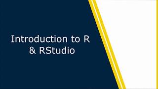 Basic Introduction to R and R Studio [upl. by Richter]