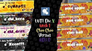 LUTI Division X Week 1 Choo Choo vs Healthy Diet Food Groups [upl. by Ahselak569]