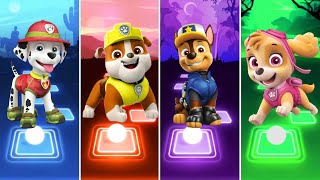 PAW Patrol  Ryder 🆚 Everest 🆚 Chase 🆚 Rocky 🎶 Tiles Hop EDM Rush [upl. by Alacim]