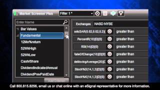 Market Screener Plus – Find Your Best Trading Opportunities with eSignal [upl. by Gilemette86]