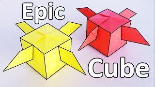 Cubo MÁGICO con 4 ALITAS  Origami [upl. by Kimberlyn954]